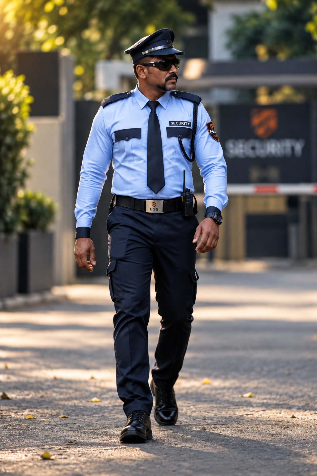 Security guard providing on-site protection